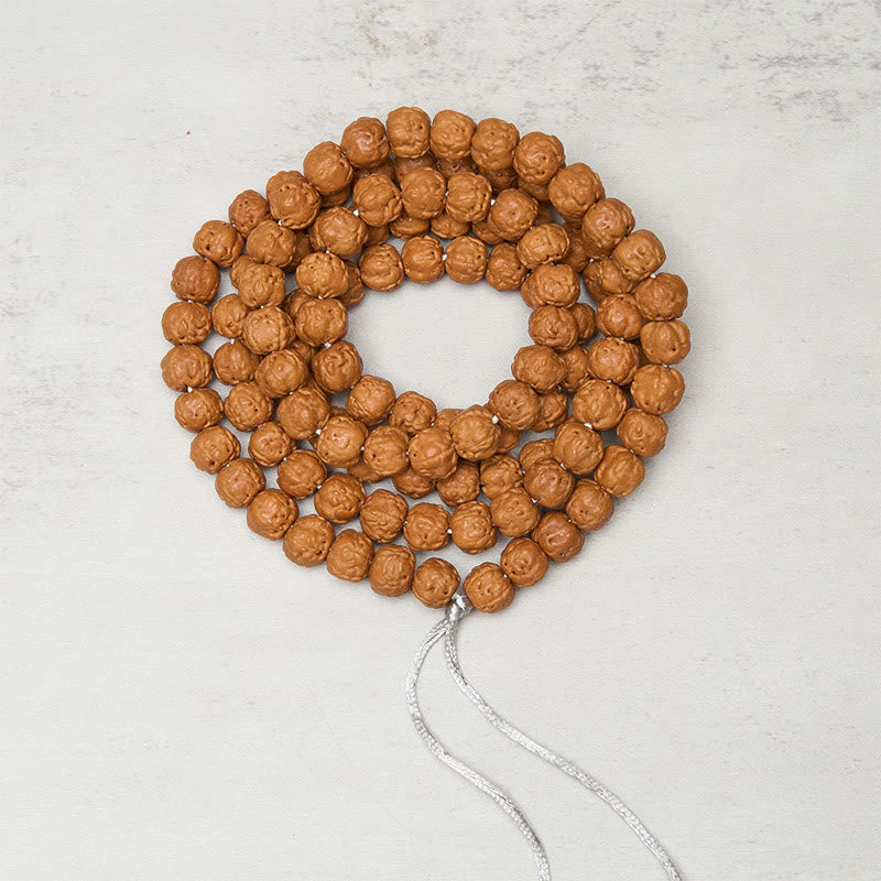 Buddha Stones Tibetan 108 Beads Bodhi Seed Wealth Auspiciousness Mala - 10-11mm - image 0