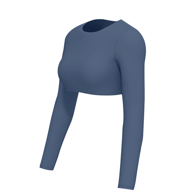 Buddha Stones Long Sleeve Backless Bra Sports Fitness Yoga Women's Tank Top - image 22