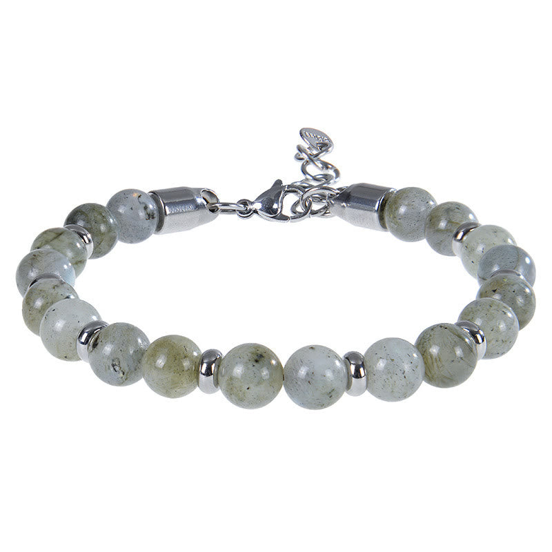 Buddha Stones Tiger Eye Various Natural Stone Beads Protection Bracelet - Moonstone(Wrist Circumference:17-20 cm) - image 6