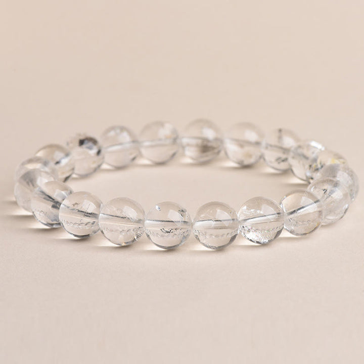 Buddha Stones Herkimer Diamond Protection Meditation Bracelet - 4A Grade Herkimer Diamond - 14-14.8mm - image 13