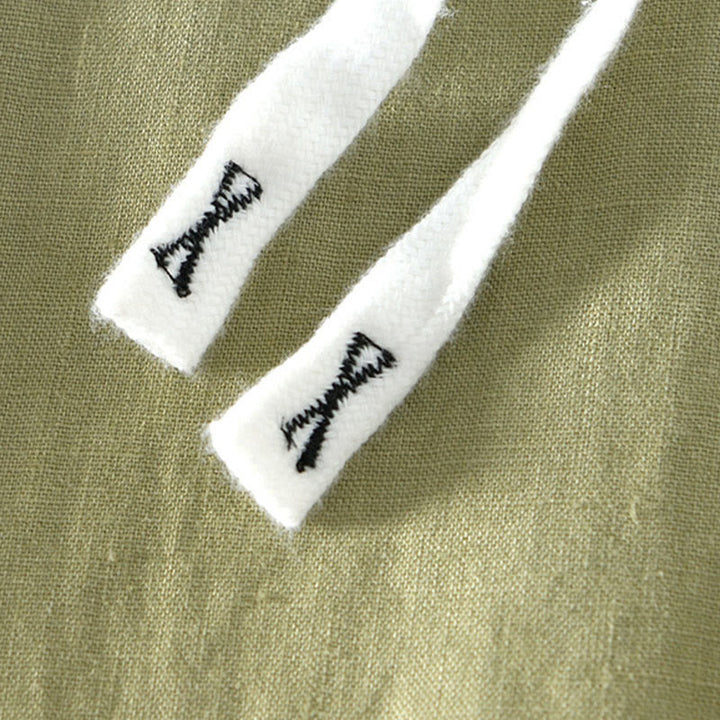 Buddha Stones Fall Solid Drawstring Elastic Waist Men's Linen Ankle-Length Pants With Pockets - image 22