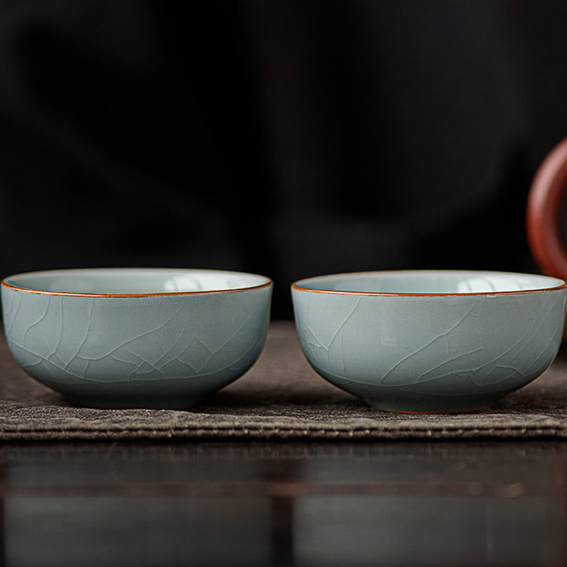 Buddha Stones Hand Painted Koi Fish Ceramic Teacup Kung Fu Tea Cup 50ml - image 8