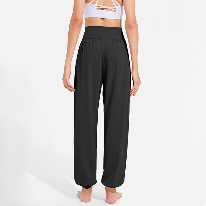 Buddha Stones Plain Drawstring Elastic Waist Design Women's Harem Pants Sports Yoga Sweatpants With Pockets - image 7