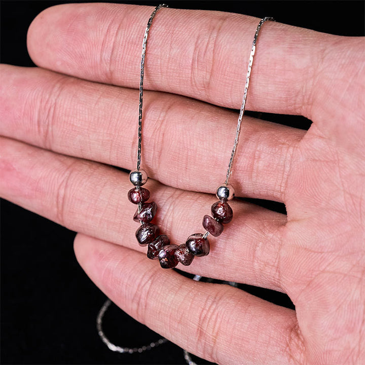 Buddha Stones Black Obsidian Smoky Quartz Garnet Aquamarine Strawberry Quartz Pink Crystal Strength Necklace Pendant - image 18