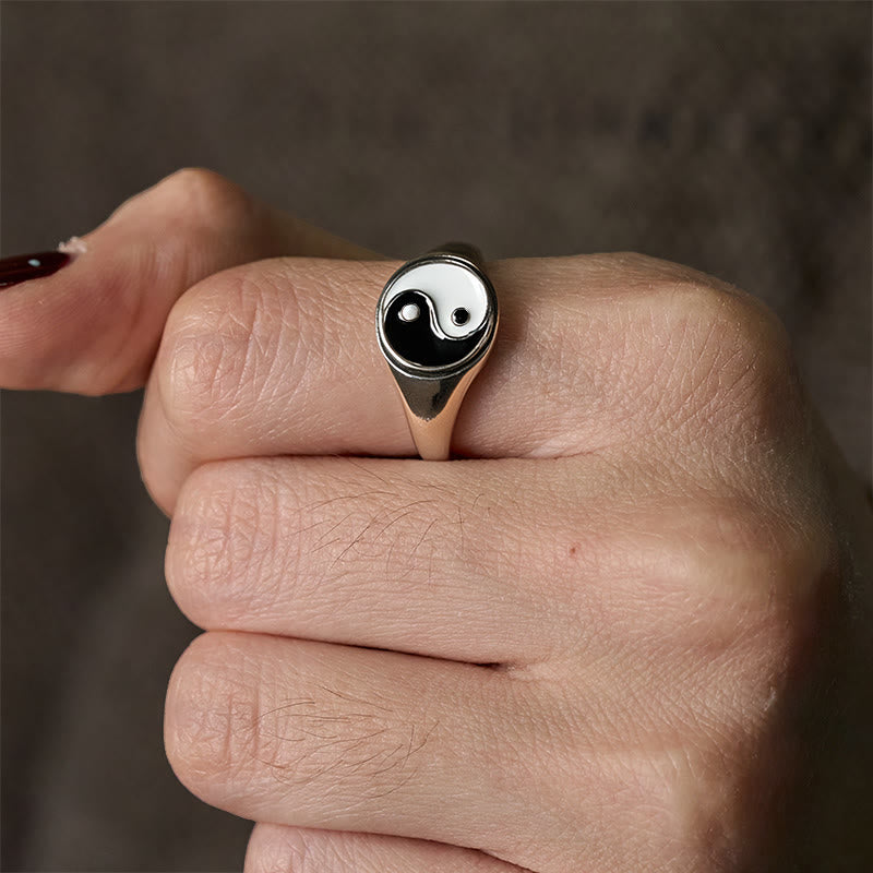 Buddha Stones Copper YinYang Adjustable Luck Ring - image 3