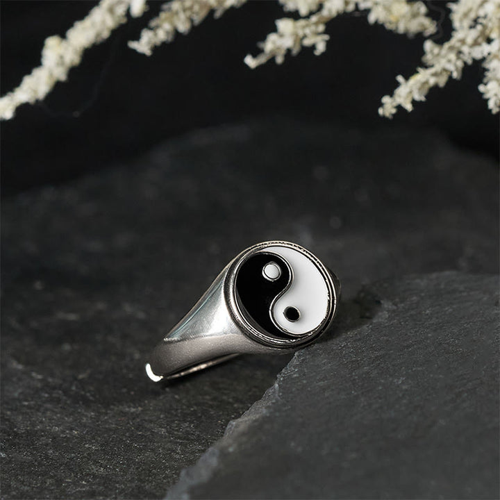 Buddha Stones Copper YinYang Adjustable Luck Ring - image 2