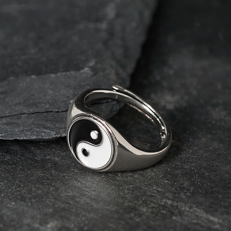 Buddha Stones Copper YinYang Adjustable Luck Ring - image 1