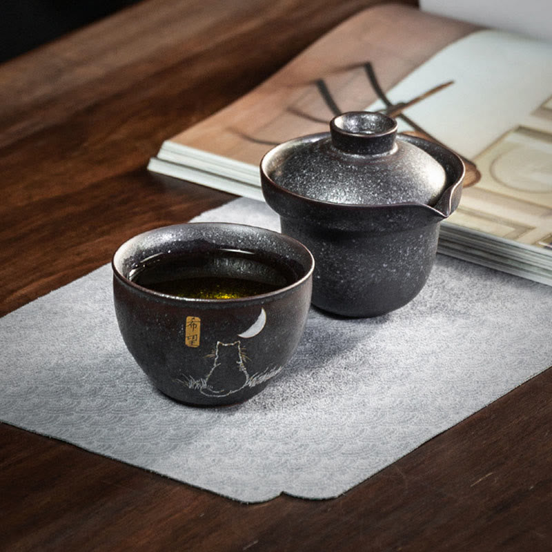 Buddha Stones Cute Cat Teacup Kung Fu Tea Cup  - Hope Set - image 10