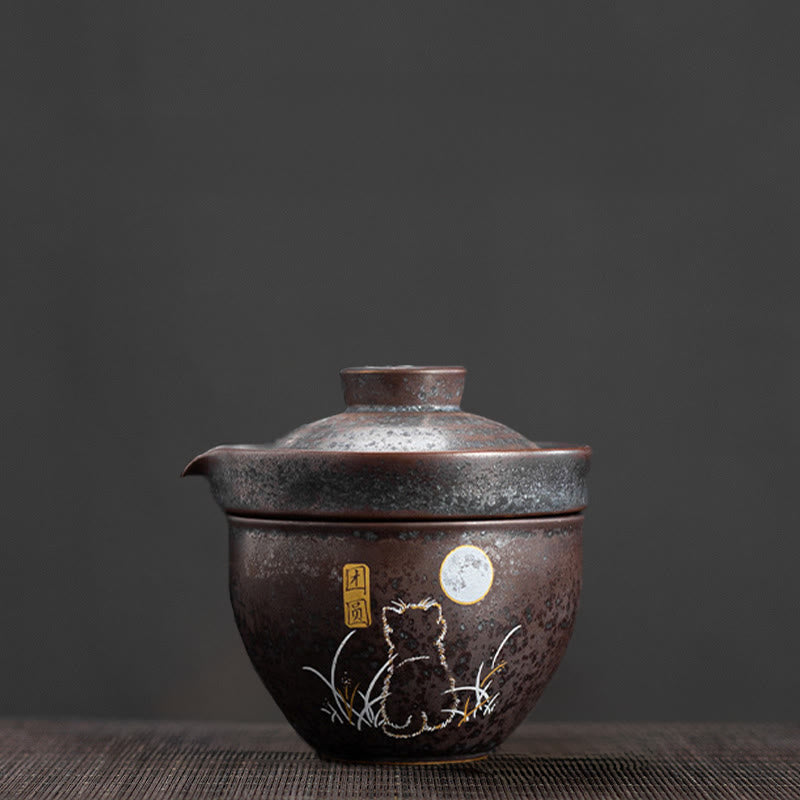 Buddha Stones Cute Cat Teacup Kung Fu Tea Cup  - image 1