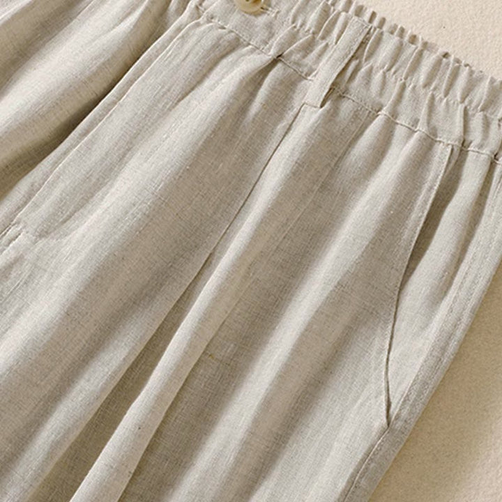 Buddha Stones Summer Button Zipper Ankle-Length Women's Pants With Pockets - image 37
