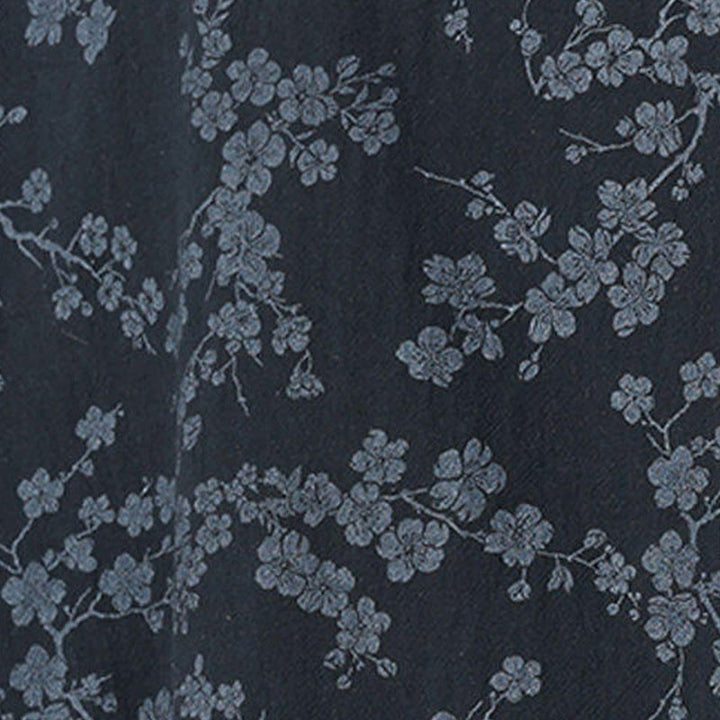 Buddha Stones Summer Peach Blossoms Pattern Chinese Frog-Button Cotton Linen Short Sleeve Men's Shirt - image 8