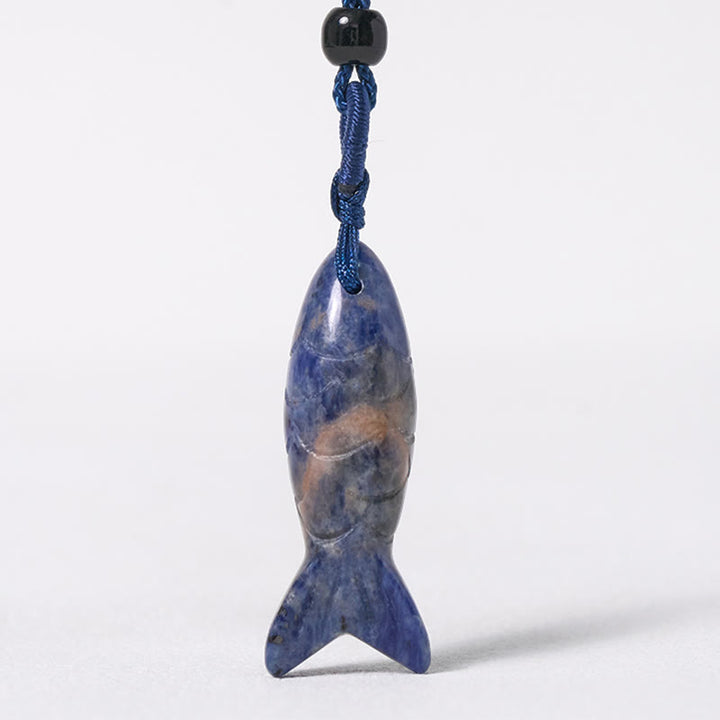Buddha Stones Carving Koi Fish Pink Crystal Indian Agate Amethyst Warmth Prosperity Necklace Pendant - image 39
