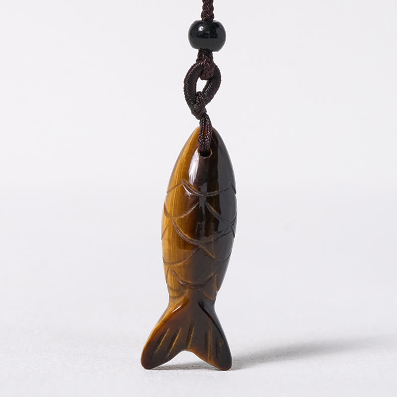 Buddha Stones Carving Koi Fish Pink Crystal Indian Agate Amethyst Warmth Prosperity Necklace Pendant - image 29