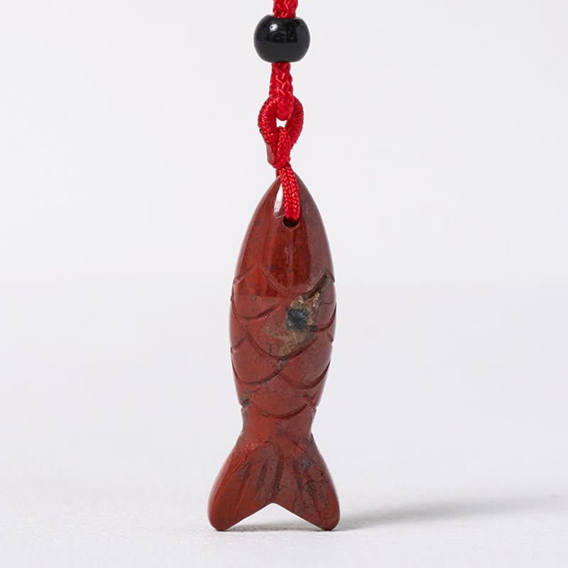 Buddha Stones Carving Koi Fish Pink Crystal Indian Agate Amethyst Warmth Prosperity Necklace Pendant - image 23