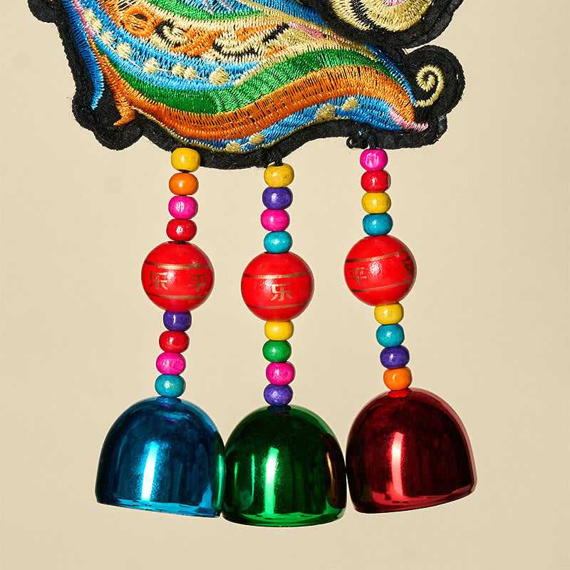 Buddha Stones Year Of The Horse Embroiderwed Horse Head Bell Charm Tassel Success Hanging Decoration - image 2