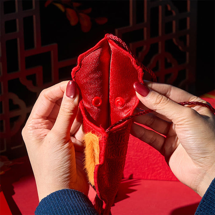 Buddha Stones Year Of The Horse 2026 New Year Fu Character Tassel Embroidery Chinese Red Envelope - image 4