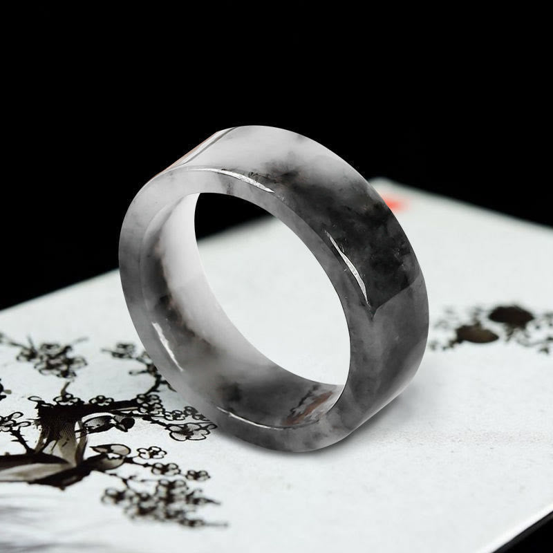 Buddha Stones Jade Prosperity Luck Ring - image 3