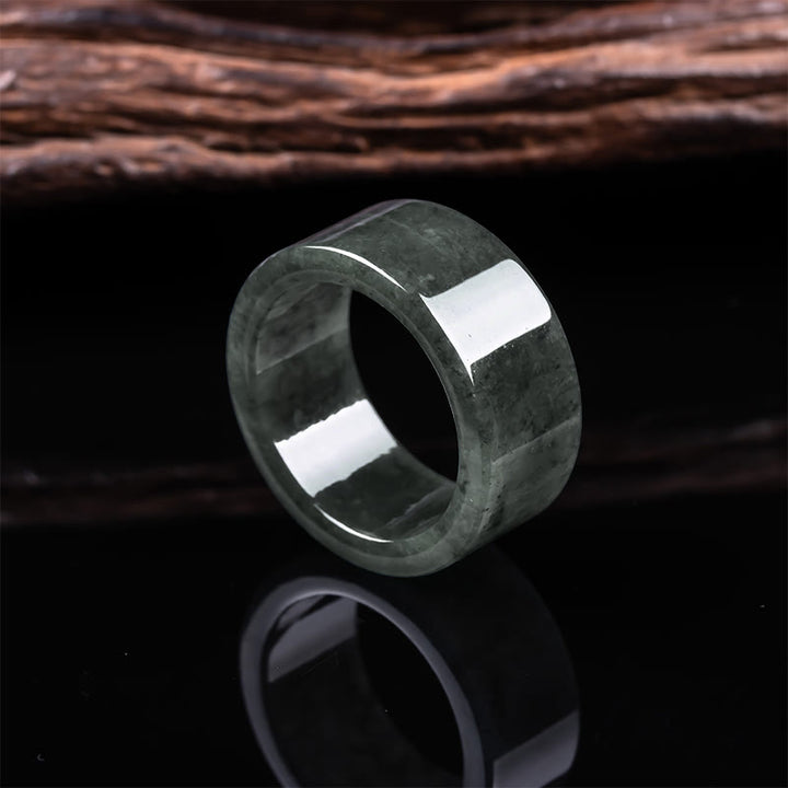 Buddha Stones Jade Prosperity Abundance Luck Ring - Jade(24mm) - image 0