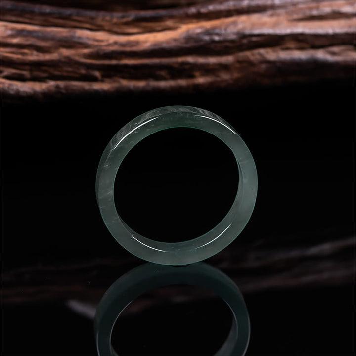 Buddha Stones Jade Abundance Prosperity Multiple Sizes Available Ring - image 2