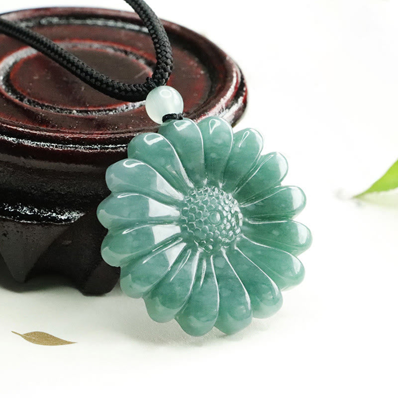 Buddha Stones Sunflower Jade Abundance Necklace Pendants - image 6
