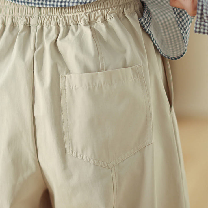 Buddha Stones Simple Lines Design Ankle-Length Women's Harem Pants With Pockets - image 4
