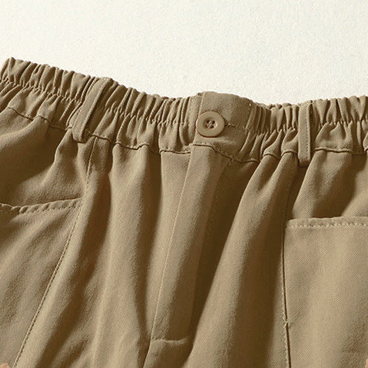 Buddha Stones Fall Simple Lines Button Zipper Design Ankle-Length Cotton Women's Harem Pants With Pockets - image 12