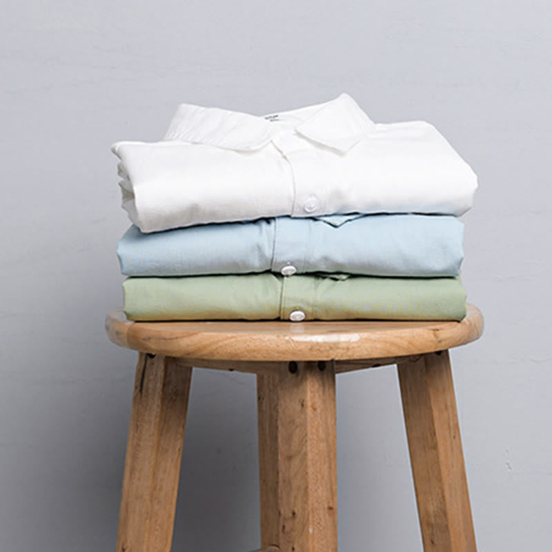 Buddha Stones Summer Buttons Down Two Decorative Pockets Men's Half Sleeve Cotton Shirt - image 16