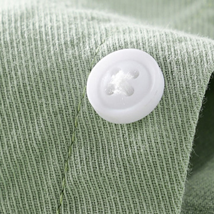 Buddha Stones Summer Buttons Down Two Decorative Pockets Men's Half Sleeve Cotton Shirt - image 10