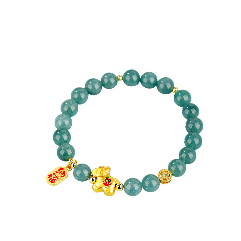 Buddha Stones Year Of The Horse Jade Prosperity Abundance Bracelet - image 7
