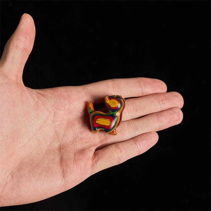 Buddha Stones Carved Cute Kitten Rainbow Eucalyptus Reduce Stress Decoration - image 12