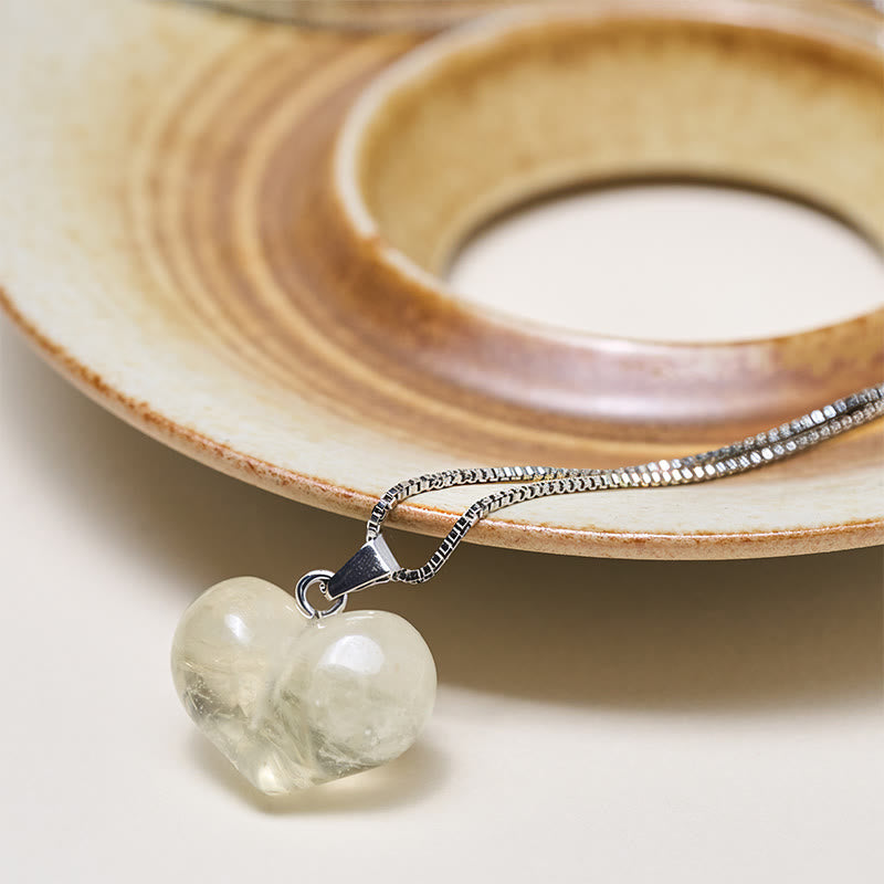 Buddha Stones Heart Design Amethyst Topaz Pink Crystal Opal Tiger Eye White Crystal Red Jasper Amazonite Green Aventurine Black Obsidian Citrine Balance Necklace Pendant - image 46