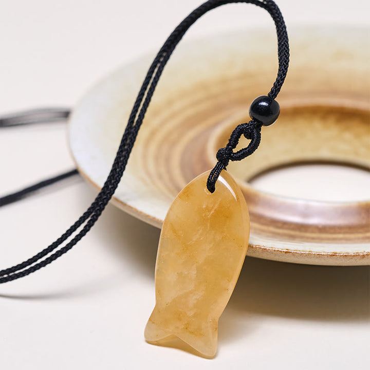 Buddha Stones Koi Fish Pink Crystal Indian Agate Amethyst Topaz Red Jasper Success Warmth Necklace Pendant - image 16