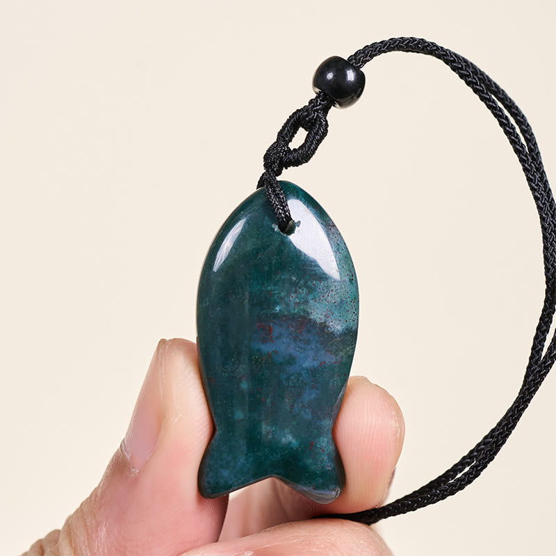 Buddha Stones Koi Fish Pink Crystal Indian Agate Amethyst Topaz Red Jasper Success Warmth Necklace Pendant - image 7