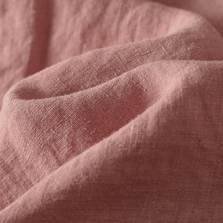 Buddha Stones Fall Commute Patchwork Plain Design Long Sleeve Women's Cotton Buttons Shirt - image 6