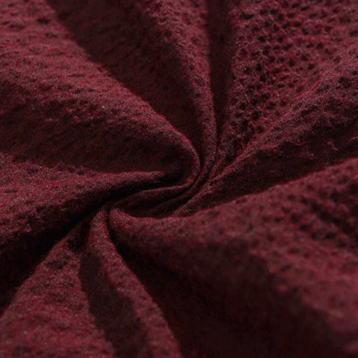 Buddha Stones Spring Solid Color Three Quarter Sleeve Tang Suit Men's Buttons Shirt With Pockets - image 21