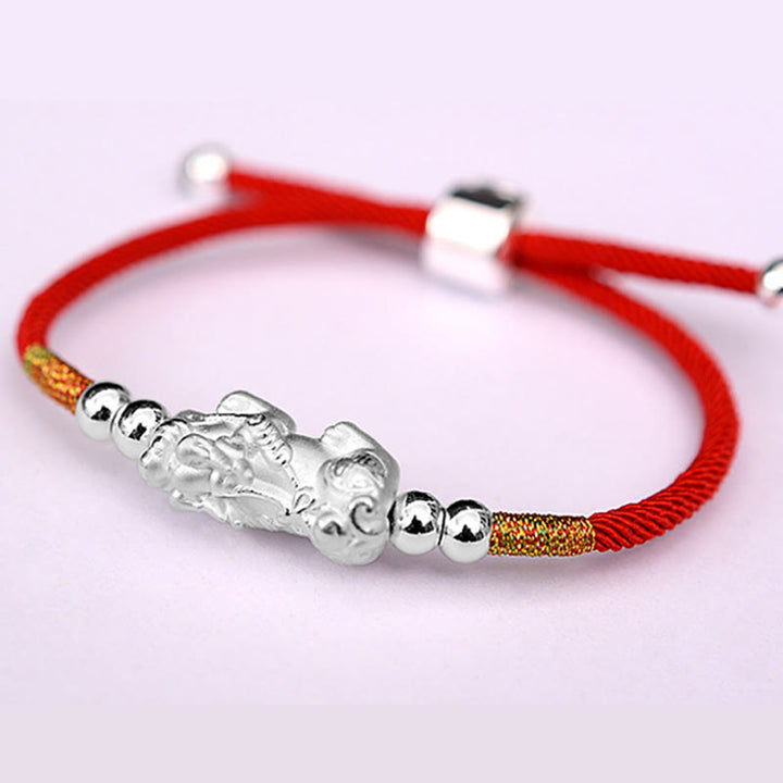 Buddha Stones 24K Gold-Plated PiXiu Luck Red String Bracelet - image 16