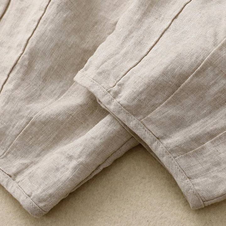 Buddha Stones Commute Color Blocking Design Women's Harem 7-8 Length Pants With Pockets - image 6