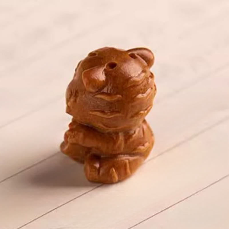 Buddha Stones Year Of The Horse Red Sandalwood Star Moon Bodhi Seed Blessing Key Chain - image 15