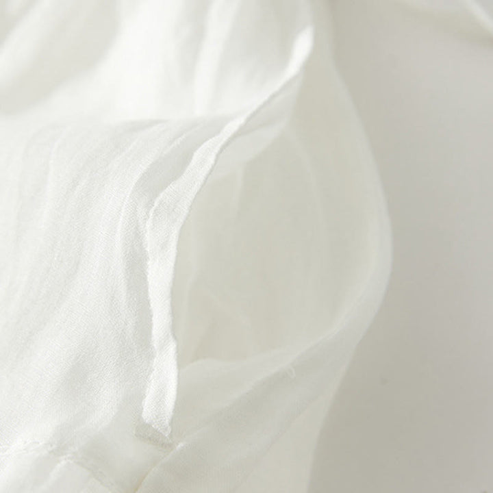 Buddha Stones Embroidery Hollow Design A-line Drawstring High Waist Women's Skirt With Pockets - image 12