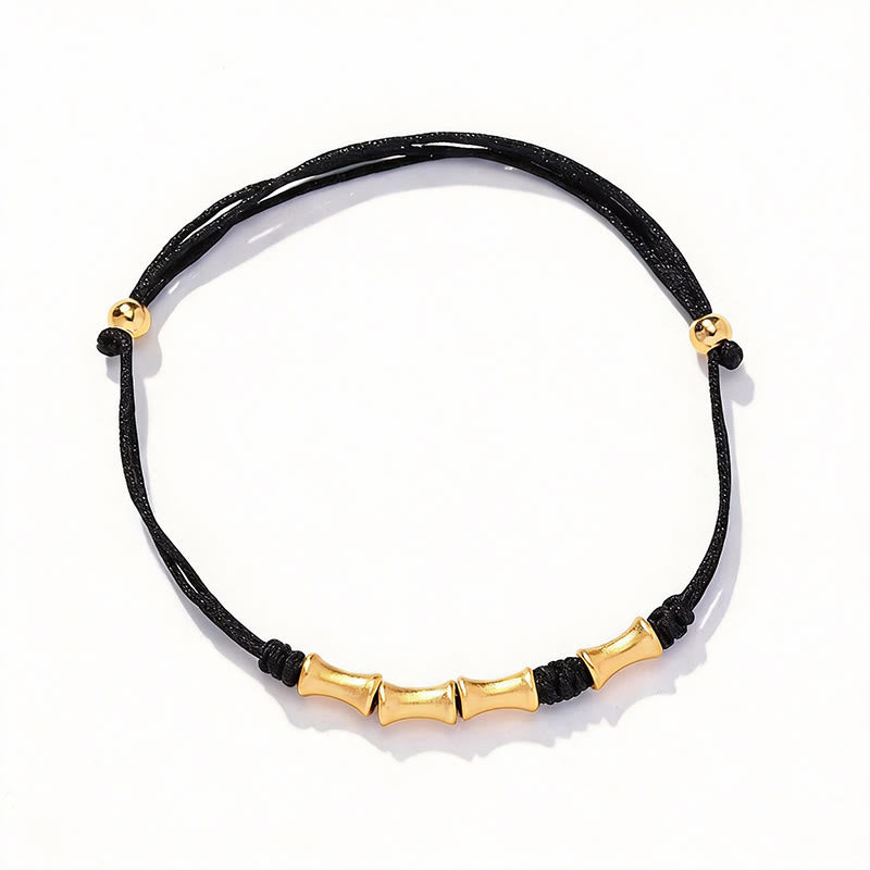 Buddha Stones 925 Sterling Silver Bamboo Design Protection Luck Braided Bracelet - image 10