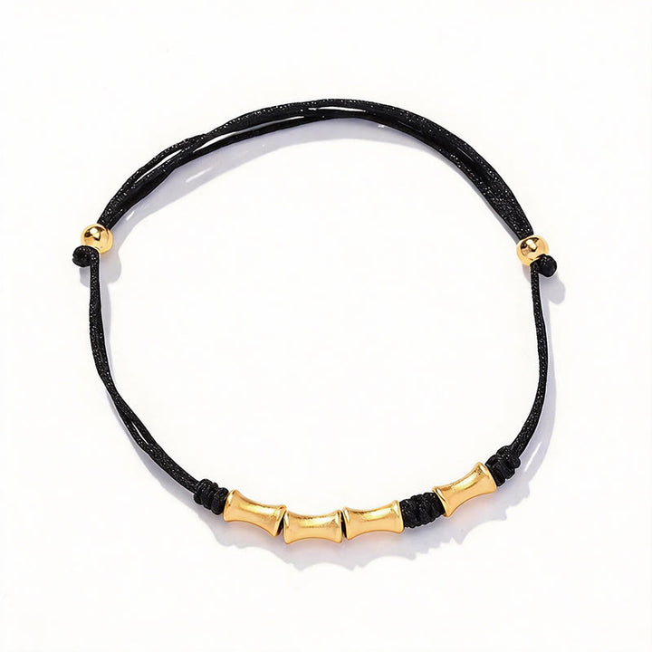 Buddha Stones 925 Sterling Silver Bamboo Design Protection Luck Braided Bracelet - image 10