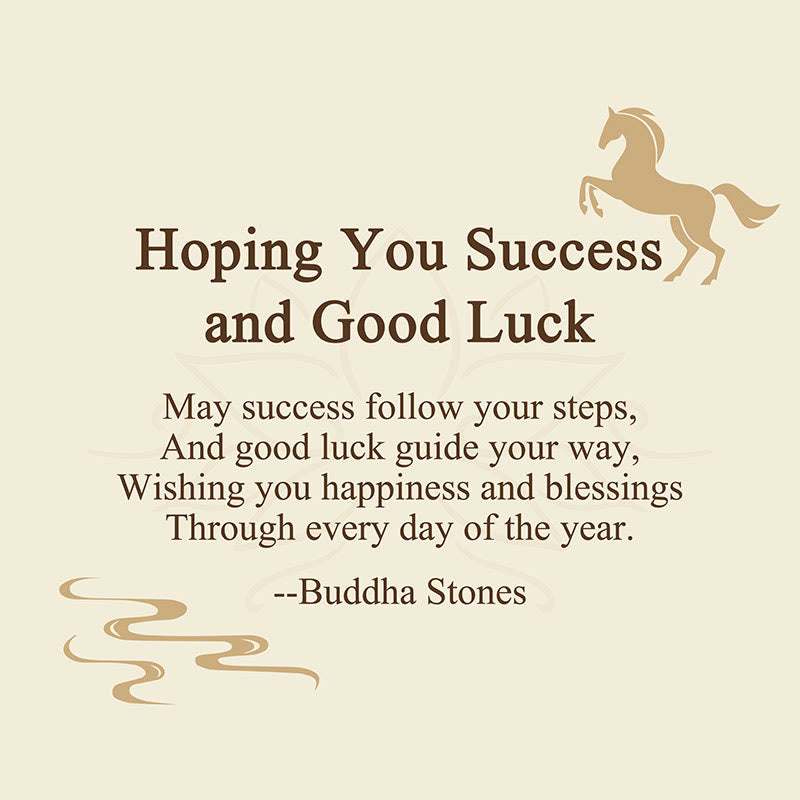 Buddha Stones "Hoping You Success and Good Luck" Year Of The Horse Mini Colorful Liuli Crystal Decoration Includes Gift Message Card - image 1
