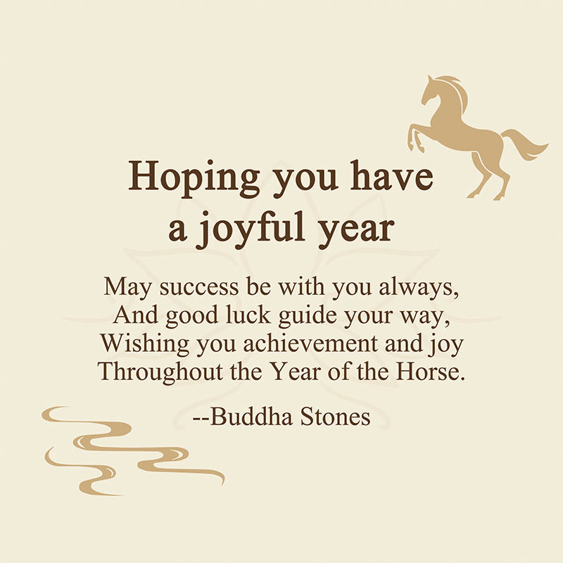 Buddha Stones "Hoping You Have a Joyful Year" Year of the Horse Lantern Copper Coin Fu Character Lucky Money Bag Alloy Key Chain Includes Gift Message Card - image 2