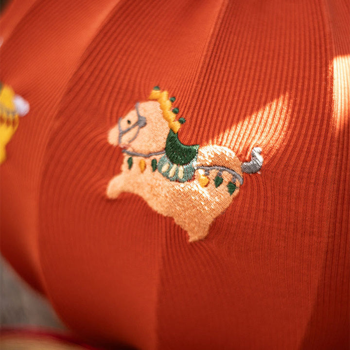 Buddha Stones Year Of The Horse Red String Fu Character Embroidery Strength Hanging Decoration - image 2