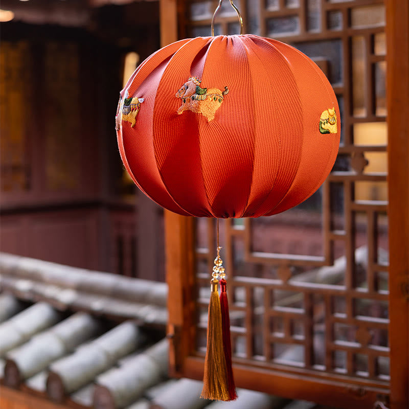 Buddha Stones Year Of The Horse Red String Fu Character Embroidery Strength Hanging Decoration - image 3