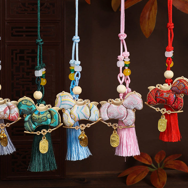 Buddha Stones Year Of The Horse Red String Embroidery Connection Hanging Decoration - image 21