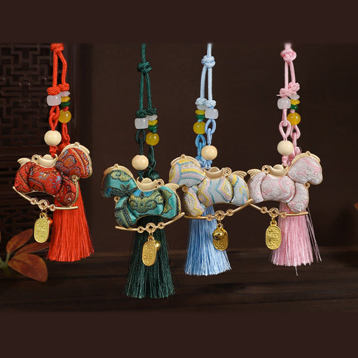 Buddha Stones Year Of The Horse Red String Embroidery Connection Hanging Decoration - image 23