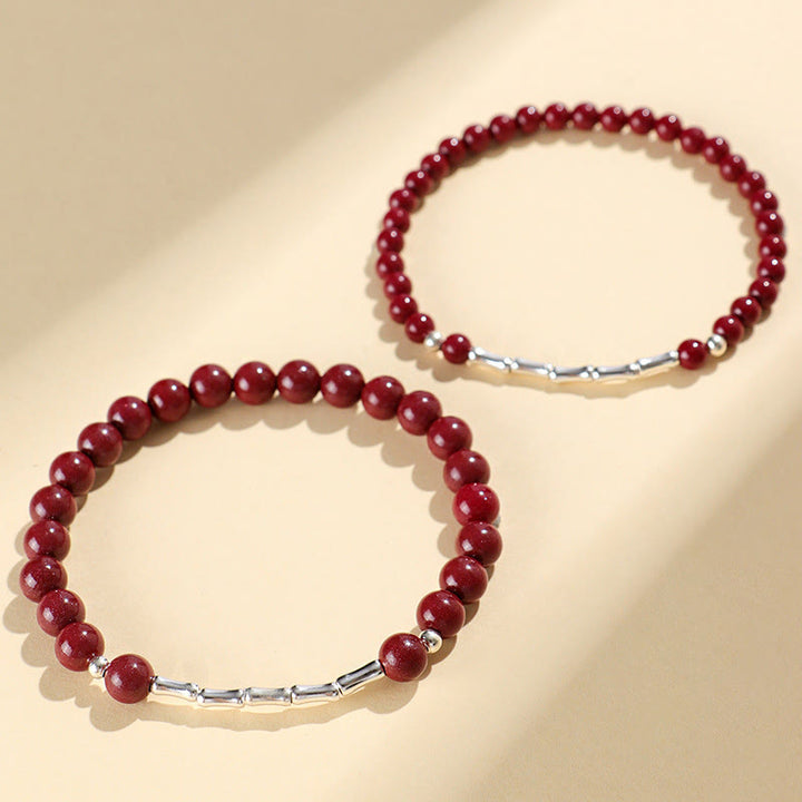 Buddha Stones Cinnabar 925 Sterling Silver Calm Concentration Bracelet - image 12