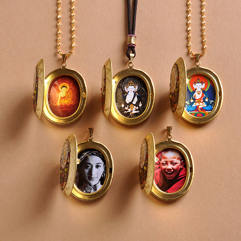 Buddha Stones Copper Kwan Yin Avalokitesvara Zakiram Wealth Pendant Necklace - image 37