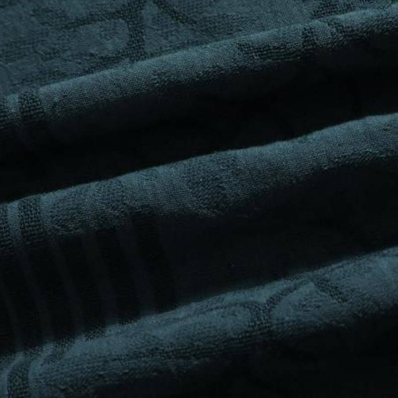 Buddha Stones Summer Floral Pattern Frog-Button Half Sleeve Cotton Men's Shirt  - image 2